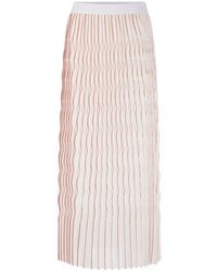 Marc Cain - Rokken ,Wit ,Geplooide Maxi Rok - Lyst