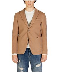 Gianni Lupo - Jassen ,Katoen Blazer Met Reverskraag - Lyst