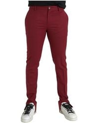 Dolce & Gabbana - Bordeaux Kleurige Dress Pants - Lyst