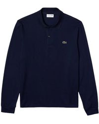 Lacoste - Polo Classic Fit Long Sleeve Uomo Navy Blue - Lyst