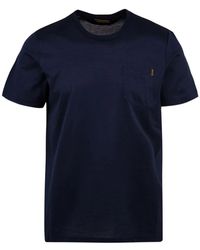 Moorer - Tops ,Blauw ,Katoen Blauwe T-Shirts En Polos - Lyst
