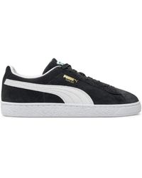 PUMA - Schoenen ,Zwart ,Leer Zwarte Leren Sneakers - Lyst