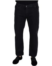 John Galliano - Schwarze baumwoll-rückenschnalle lässige denim jeans - Lyst