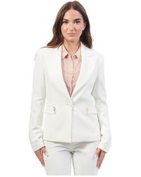 Fracomina - Jassen ,Wit ,Witte Slim Fit Jas - Lyst