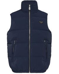 Philipp Plein - Jassen ,Blauw ,Nylon Nylon Down Jacket Vest - Lyst