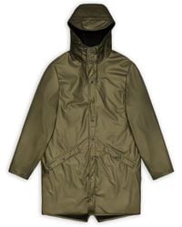Rains - Jassen ,Groen ,Polyester Revel Lange Waterdichte Jas - Lyst
