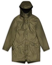 Rains - Jassen ,Groen ,Polyester Revel Lange Waterdichte Jas - Lyst