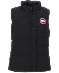 Canada Goose - Chaleco Freestyle Negro Con Relleno De Plumas, Mujer, Talla - Lyst