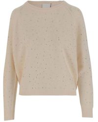 Allude - Wollmischpullover mit nieten und strass - Lyst
