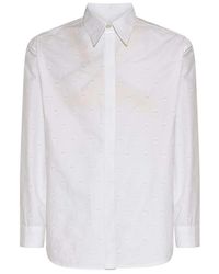 John Richmond - Overhemden ,Wit ,Clean-Design Shirt - Lyst
