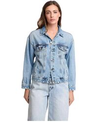 Kocca - Jassen ,Blauw ,Denim Kort Jack - Lyst