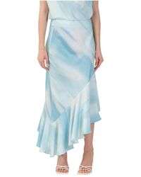 Kocca - Rokken ,Blauw ,Party Ready Lange Rok Met Hoeken - Lyst