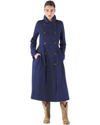 ALESSIA SANTI - Cappotti invernali blu per donne - Lyst