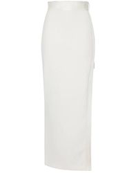 Elisabetta Franchi - Lichtgewicht Crêpe Rok Met Tuxedo Details - Lyst