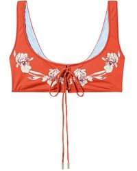 La DoubleJ - Badmode ,Rood ,Sunset Bikini Top - Lyst