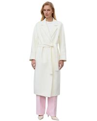 ESTRO - Bucket Coat Met Riem En Brede Revers - Lyst
