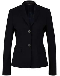 Windsor. - Jassen ,Zwart ,Wol Getailleerde Wollen Blazer - Lyst