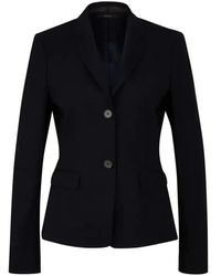 Windsor. - Jassen ,Zwart ,Wol Getailleerde Wollen Blazer - Lyst
