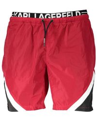 KARL LAGERFELD - Badmode ,Rood ,Polyester Polyester Zwemkleding Met Stijlvol Ontwerp - Lyst