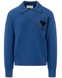 Ami Paris - Polo-Pullover Mit Adc - Lyst