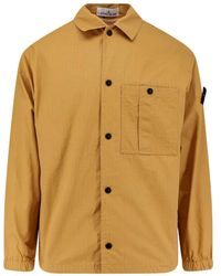 Stone Island - Jassen ,Geel ,Katoen Light Jacket - Lyst
