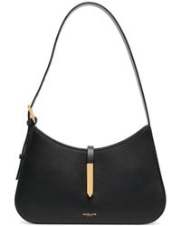 DeMellier - Tassen ,Zwart ,Katoen Zwarte Leren Schoudertas - Lyst