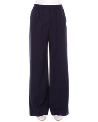 Weekend by Maxmara - Virgin Wool Wide-Leg Broeken - Lyst
