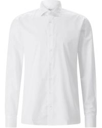 Stenströms - Overhemden ,Wit ,Katoen Regular Fit Katoenen Twill Overhemd - Lyst