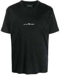 John Richmond - Logo-Print Baumwoll T-Shirt - Lyst