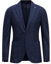 L.B.M. 1911 - L.B. 1911, ,Jassen ,Blauw ,Katoen Blauwe Regular Fit Americana Jack - Lyst