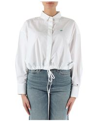 Tommy Hilfiger - Camisa de algodón con logo bordado - Lyst