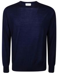 Ballantyne - Truien & Vesten ,Blauw ,Wol Rondgebreide Kleding - Lyst