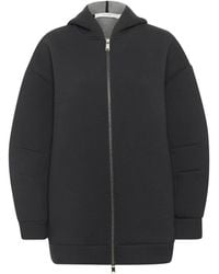 Gestuz - Hoodies & Sweatvesten ,Zwart ,Oversized Zwarte Hoodie Sweatshirt Met Rits - Lyst