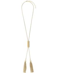 Balmain - Accessoires ,Geel ,Lange Messing Ketting Met Kwastjes - Lyst