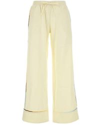 Amotea - Broeken ,Geel ,Katoen Nila Pantalon - Lyst