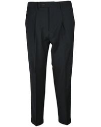 Les Hommes - Broeken ,Zwart ,Wol Pantalone - Lyst