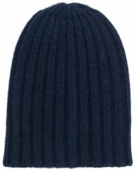 Laneus - Cashmere-Beanie Mit Rippstrick - Lyst