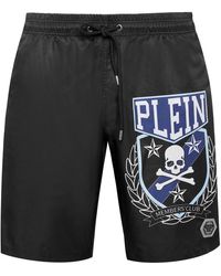Philipp Plein - Badmode ,Zwart ,Polyester Swim Trunks Skull & Bones - Lyst