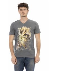 Trussardi - Kurzarm v-ausschnitt t-shirt - Lyst