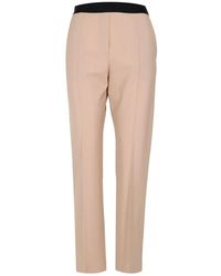 MSGM - Broeken ,Wol Wollen Broek Met Zijzakken - Lyst