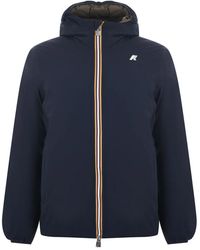 K-Way - Jassen ,Blauw ,Nylon Jack St Thermo Double Jacket - Lyst