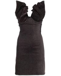 Y. Project - Kleedjes ,Zwart ,Denim Zwart Denim Sweetheart Jurk - Lyst