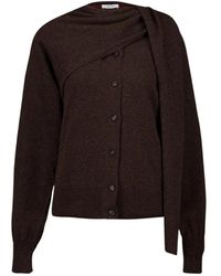 Ferragamo - Truien & Vesten ,Bruin ,Wol Wollen Cardigan - Lyst