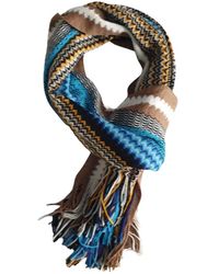 Missoni - Blauer Geometrischer Wollschal - Lyst