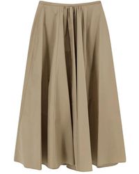Aspesi - Rokken ,Bruin ,Katoen Midi Rok - Lyst