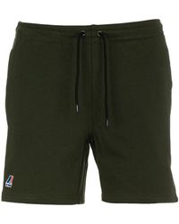K-Way - Grüne dorian poly baumwolle shorts - Lyst