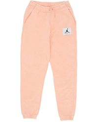 Nike - Fitness ,Roze ,Katoen Statement Wash Fleece Pant Lichtgewicht Trainingsbroek - Lyst