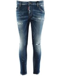 DSquared² - Jeans ,Blauw ,Katoen Skater Jeans - Lyst