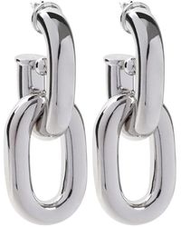 Rabanne - Zilveren Double Xl Link Oorbellen - Lyst