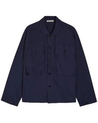 YMC - Overhemden ,Blauw ,Katoen Military Shirt - Lyst